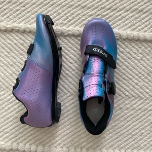 <sold on Mercari>Iridescent cycling shoe from Amazon, spd compatible